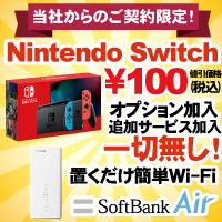 SoftBankAir　Nintendo Switch Lite特典付き (株式会社 ギガ・メディア)