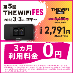 【300×250】データ通信容量無制限でギガ使い放題　THE Wi-Fi