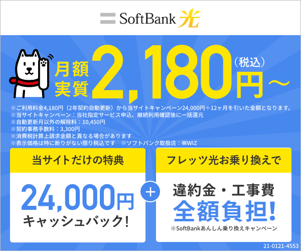 Softbank光 ソフトバンク光 株式会社wizの詳細 キャンペーン情報 ポイントサイトのポイントインカム