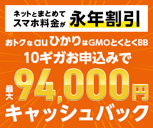 26000pt→〈30000pt〉【GMOとくとくBB auひかり】新規回線申込モニター