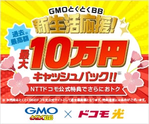 GMOとくとくBB／ドコモ光接続サービス
